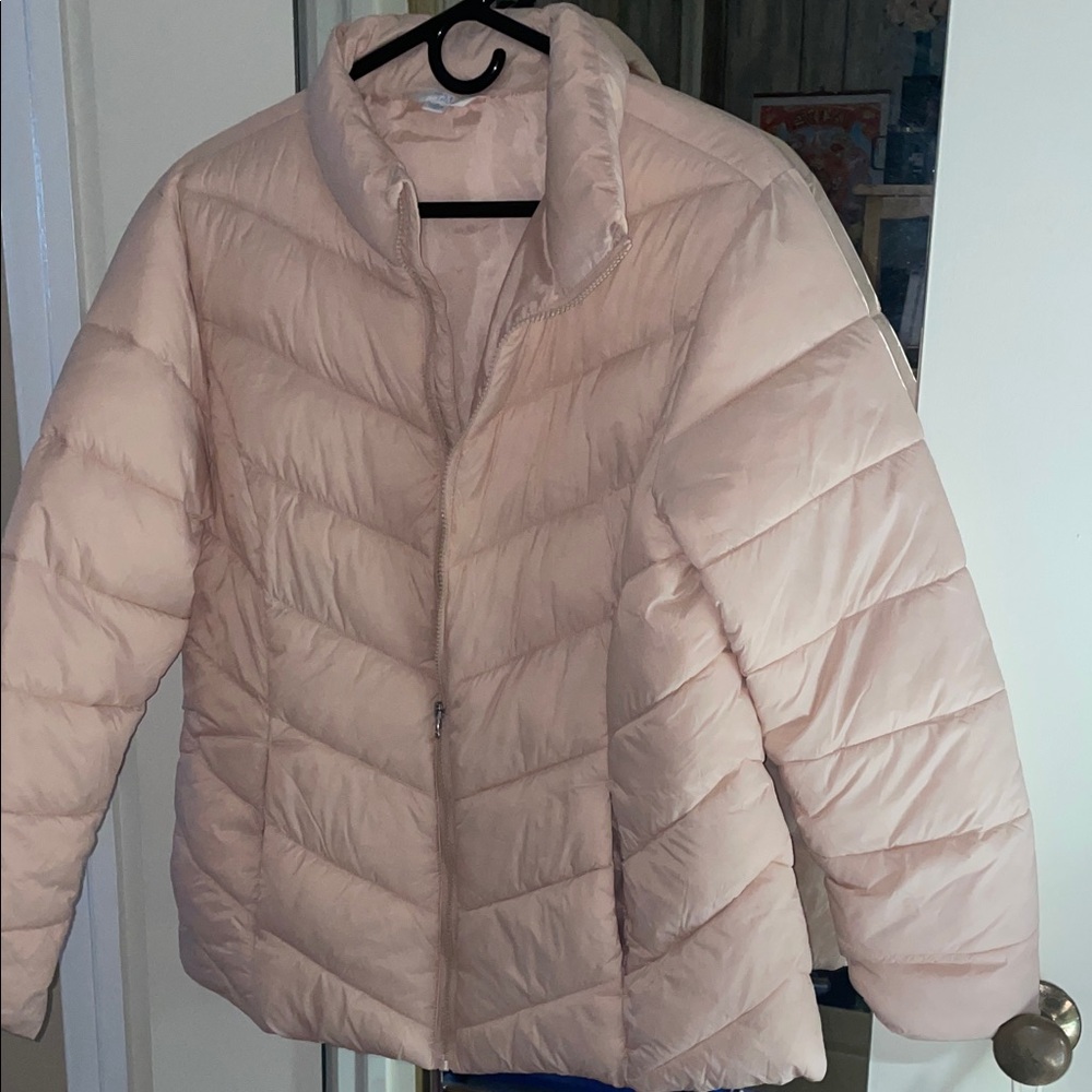 NWOT  Time and Tru Light Pink Puffer Jacket